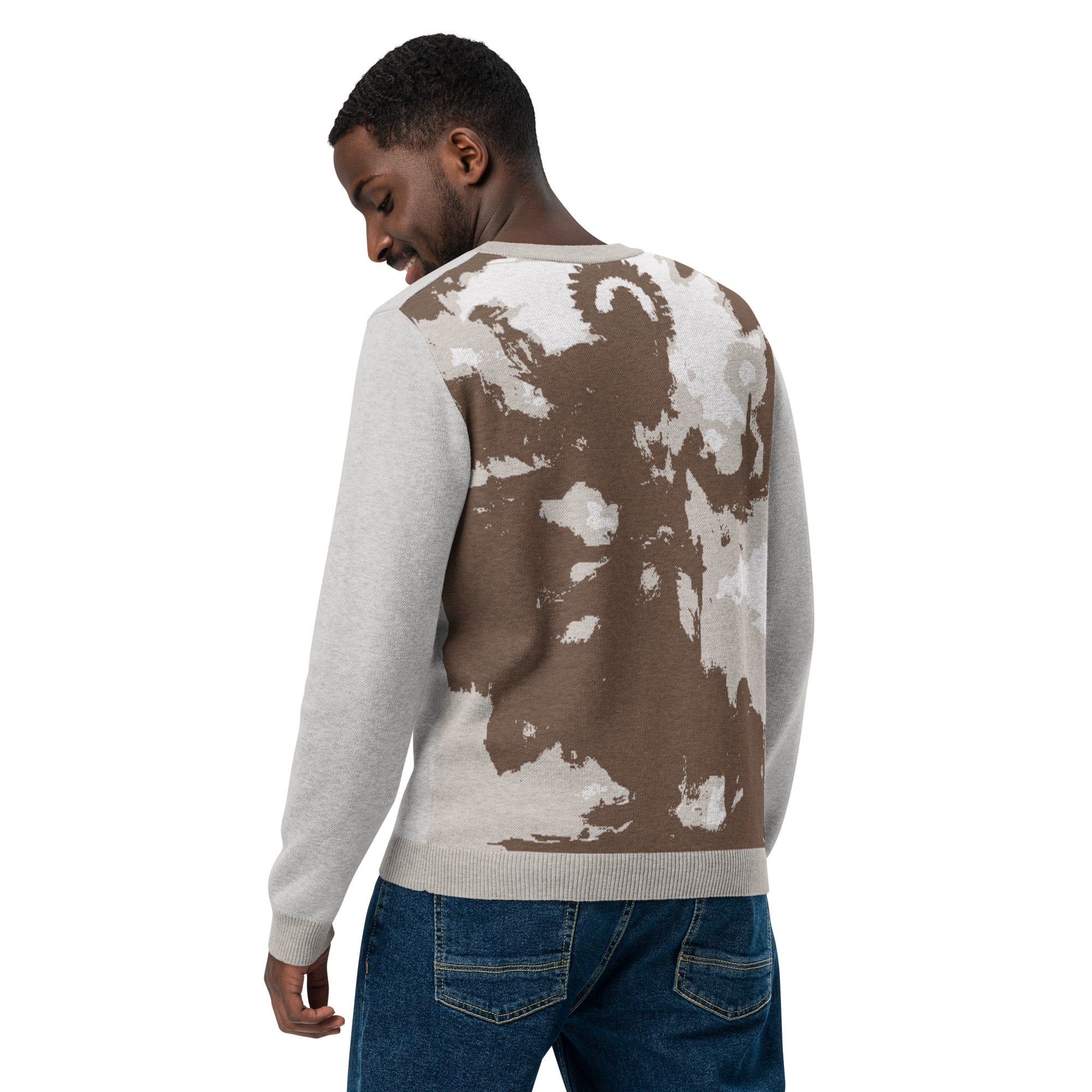 Knitted crew neck sweater